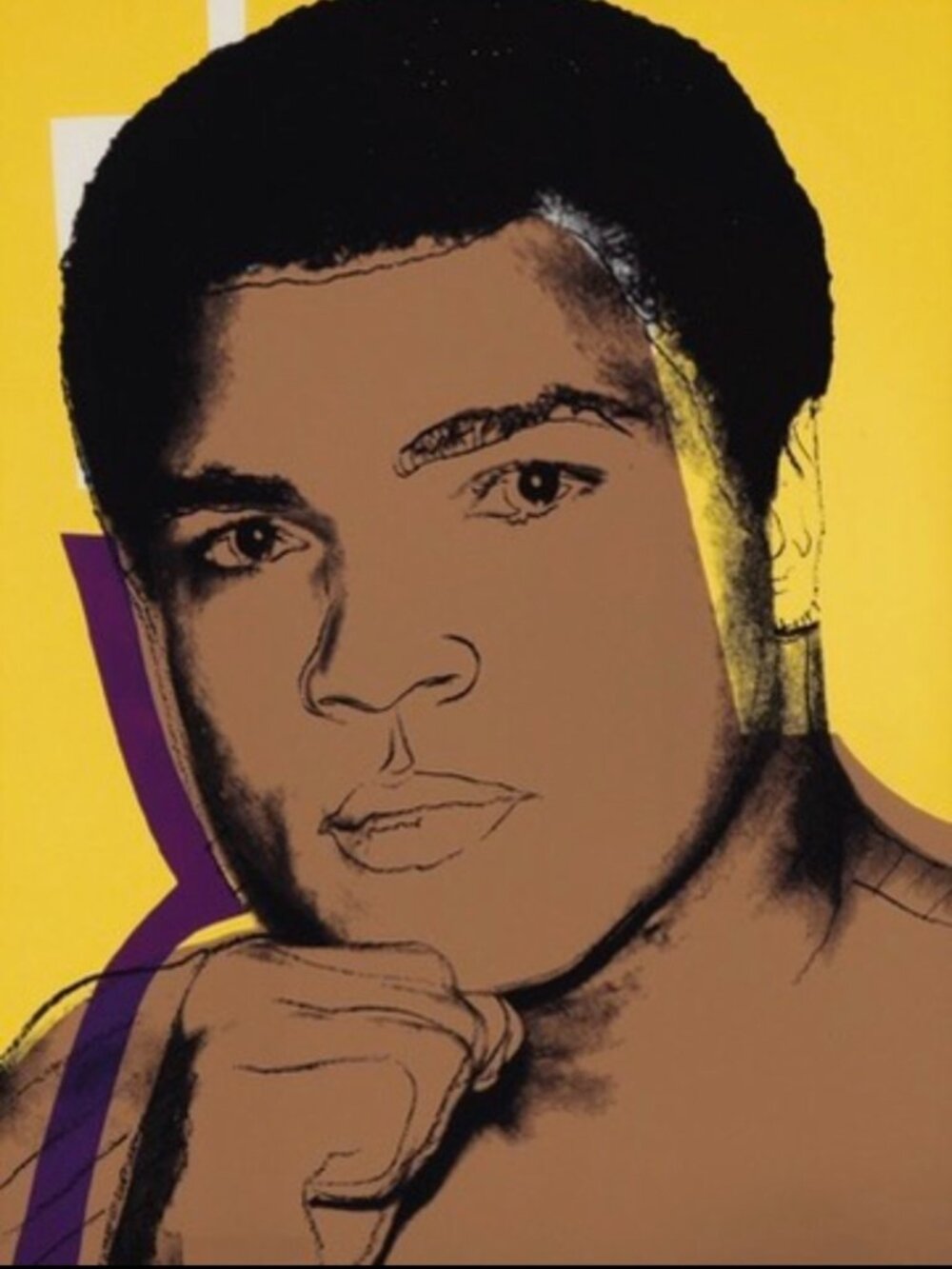 ANDY WARHOL - 1978 Muhammad Ali (Yellow)